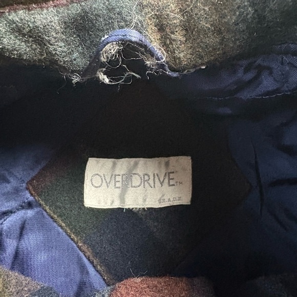 Vintage Overdrive Plaid Flannel Heavy Zip-up Heavy Jacket Size XL - Picture 3 of 4